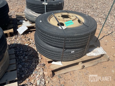 (2) Michelin 10R22.5 Tires w/Wheels