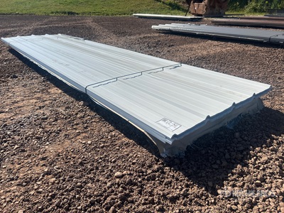 Quantity of (70) 12 ft White Steel Siding/Roofing Sheets (Unused)