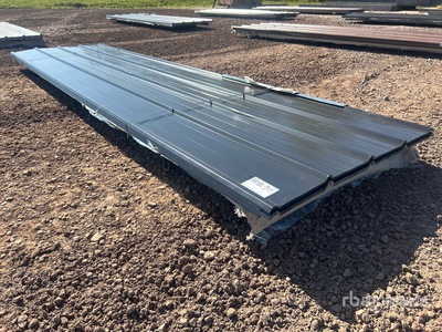 Quantity of (70) 12 ft Black Steel Siding/Roofing Sheets (Unused)