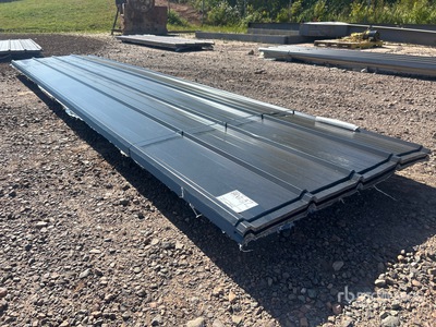 Quantity of (70) 14 ft Black Steel Siding/Roofing Sheets (Unused)