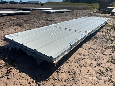 Quantity of (70) 12 ft White Steel Siding/Roofing Sheets Materiale edile (Unused)