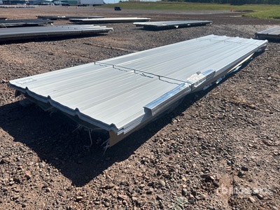 Quantity of (70) 12 ft White Steel Siding/Roofing Sheets (Unused)