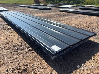 Quantity of (70) 14 ft Black Steel Siding/Roofing Sheets (Unused)