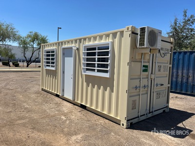 2025 20 ft x 8 ft Skid-Mounted Storage Container Mobile Office (Unused)