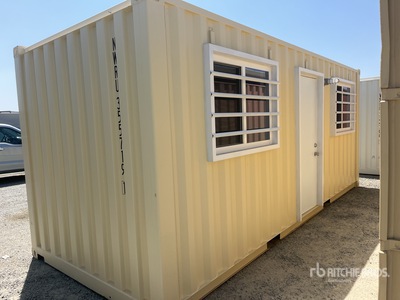 2025 20 ft x 8 ft 20 ft x 8 ft Skid-Mounted Container Mobile Office (Unused)