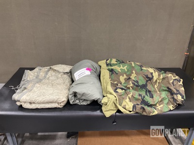 (58) Sleeping Bags, (41) Poncho Liners, (8) Bivy Covers & Assorted Items