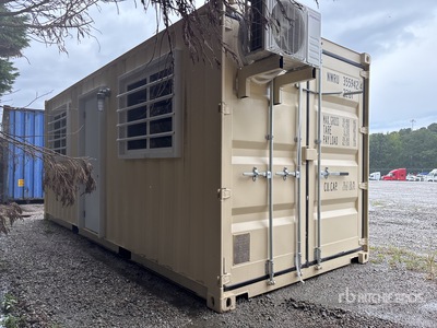 2025 20 ft x 8 ft Skid-Mounted Storage Container Mobile Office (Unused)