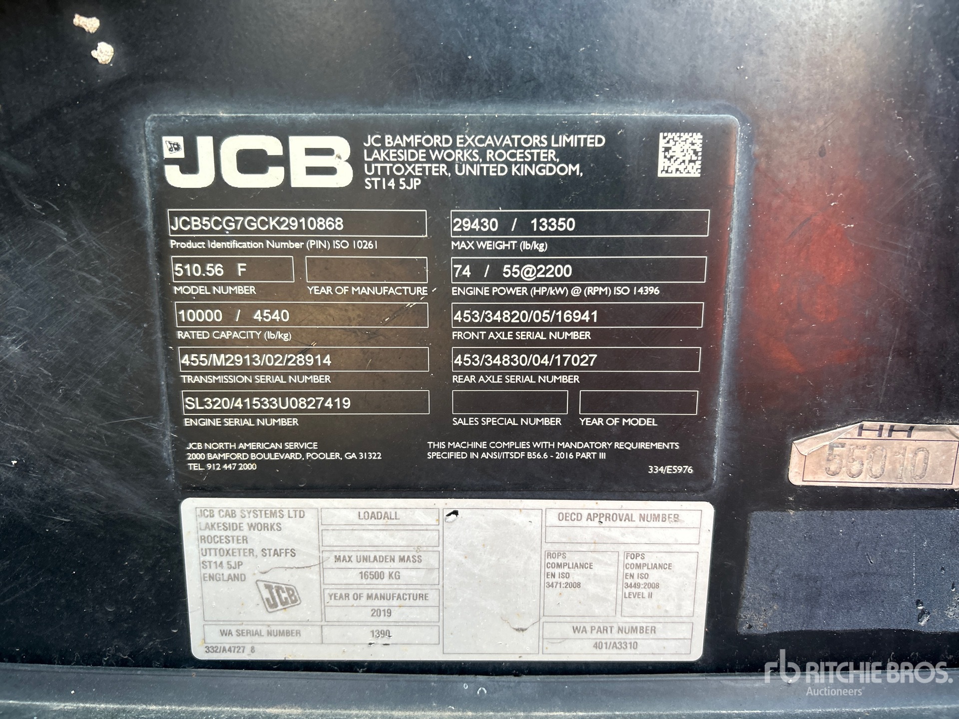 2019 JCB 510-56 Telehandler