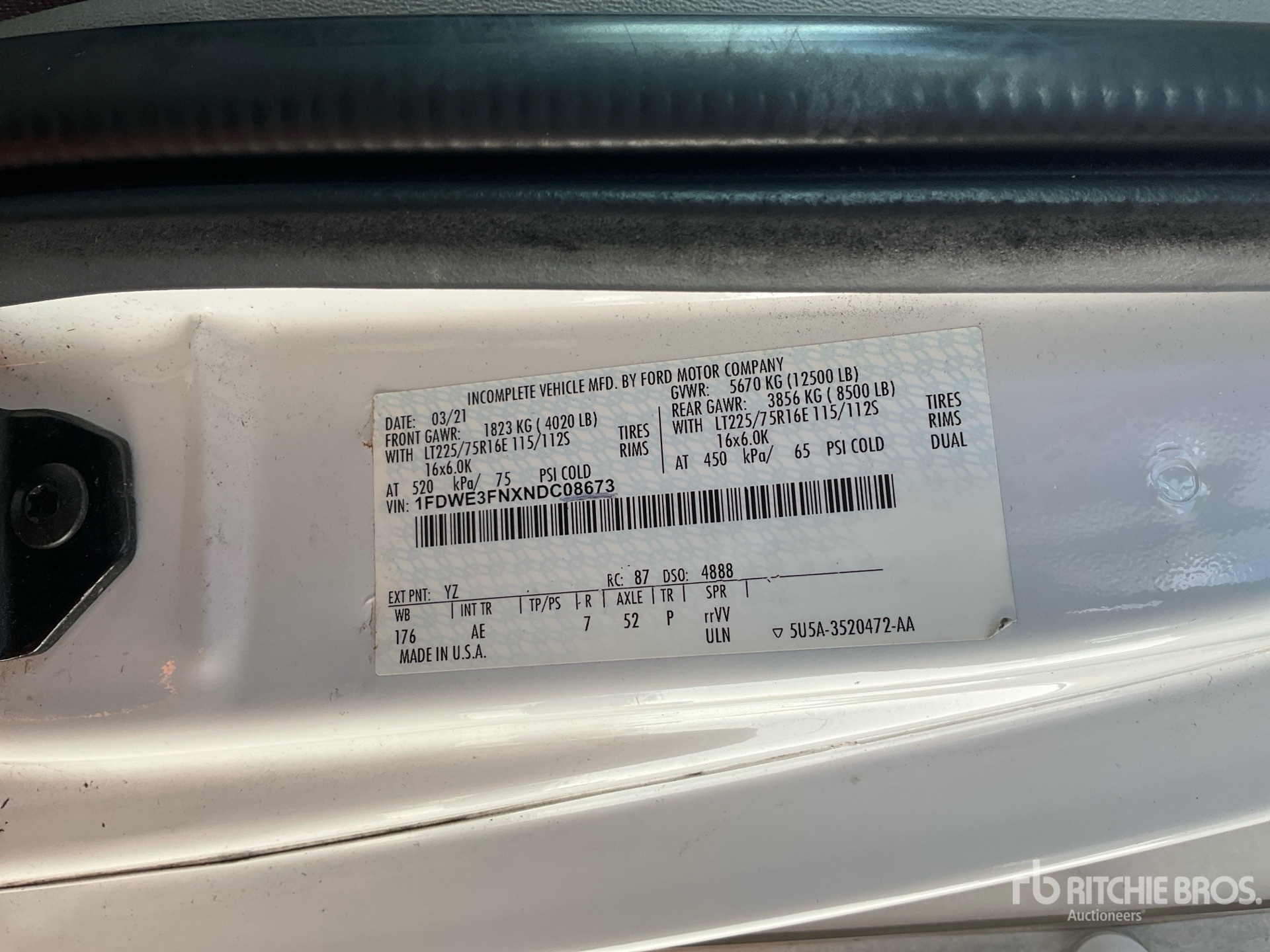 2022 Ford E-350 Camion fourgon