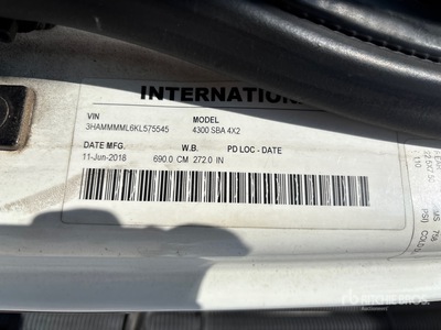 2019 International DuraStar 4300 4x2 Gekoelde Vrachtwagen