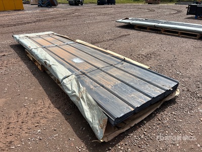 Quantity of (100) 2025 Future FTL100 12 ft Black Galvalume Steel Siding/Roofing Sheets Structural Steel (Unused)