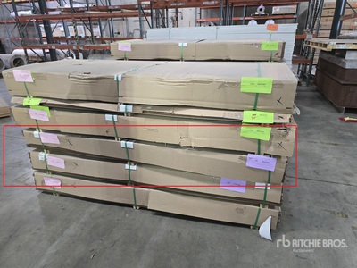 Quantity of (96) PW 5/8 In X 6 In X 97 In MDF SQ Tacoma Cognac Articoli da ferramenta e di consumo (Unused)