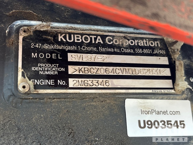 MINI CARGADOR SOBRE ORUGAS 2021 KUBOTA SVL972H