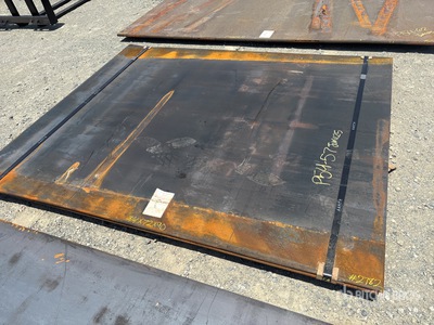 Quantity of (2) 2025 Kit Containers Steel 72 in x 90 in (.75 in Thick) Steel Plates (Unused)