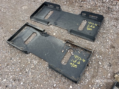 Quantity of (2) All-Star Quick Attach Skid Steer Attachment Mounting Plate (Unused)