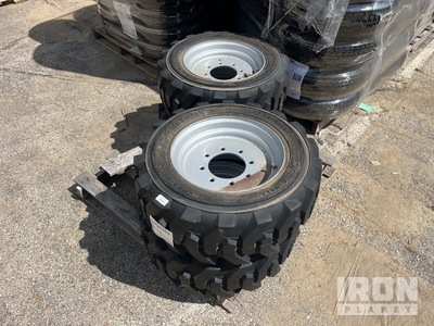 Quantity of (4) Camso Xtra-Wall 10-16.5 NHS MF Standard RH Skid Steer Tires (Unused) - Fits Walker Neuson