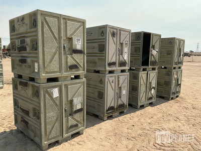 (8) Plastics Research 102440-101 Pallet Containers
