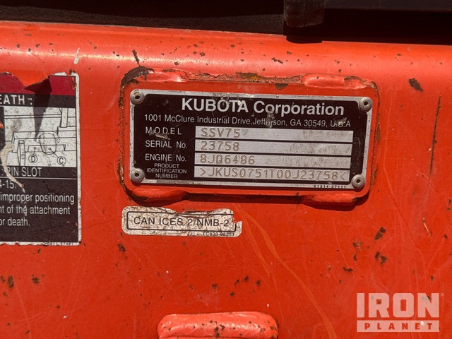 MINI CARGADOR SOBRE RUEDAS 2019 KUBOTA SSV75PHC