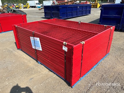 Quantity of (30) 2025 Canex 8 ft x 6 ft Powder Coated Temporary サイト フェンス (Unused)