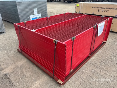 Quantity of (30) 2025 Canex 7 ft 6 in x 5 ft 10 in Powder Coated Temporary サイト フェンス (Unused)