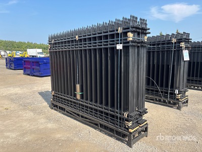 Quantity of (20) 2025 Canex 10 ft x 7 ft Powder Coated Wrought Iron Zaun (Unused)