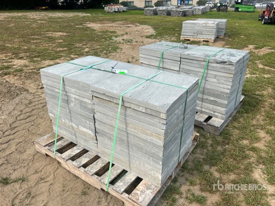 Quantity of 24 in x 24 in x 1.5 in Thermal Bluestone Pattern Stones