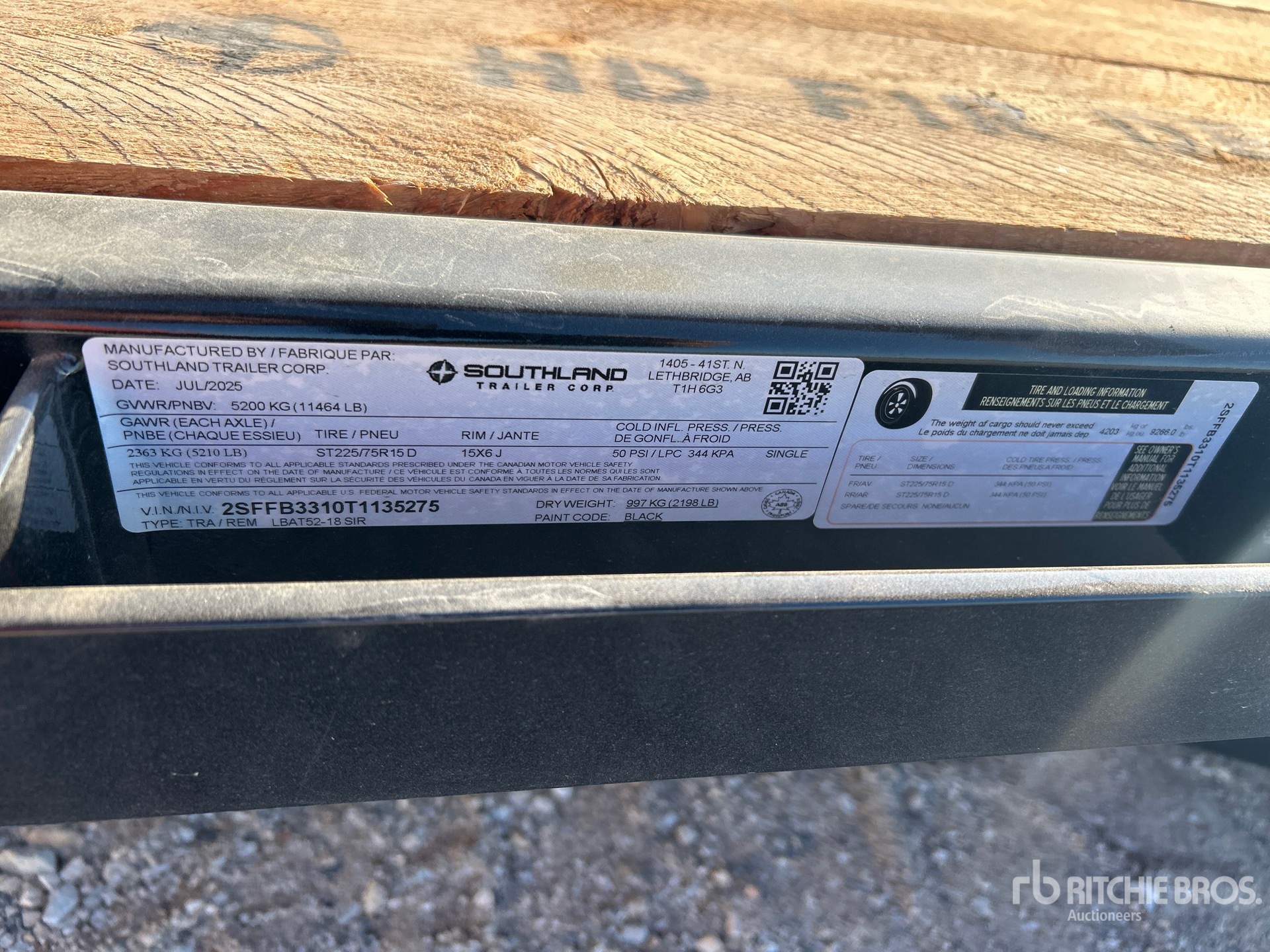 2026 Southland LBAT52-18 18 ft T/A Rimorchio per attrezzatura