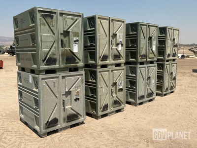 (8) Plastics Research Palcon Pallet Containers