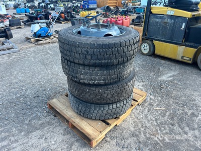 Quantity of (4) 225/70R19.5 Pneus