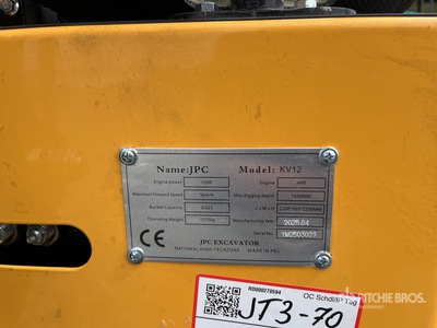 2025 JPC KV12 Mini-pelle  (Unused)