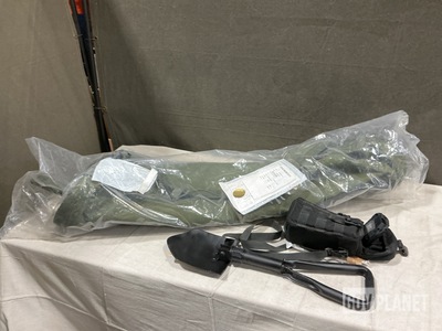 (8) Entrenching Tools, (3) Clothing Bags, (1) Mount Cover & Assorted Items