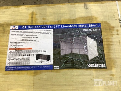 KJ K1912 Livestock Metal Shed - Unused
