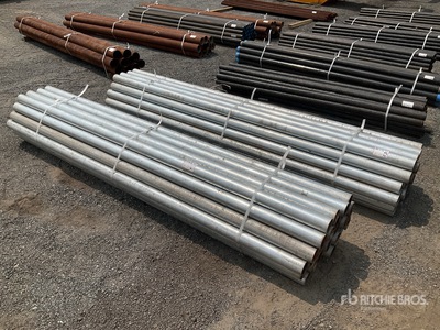 Quantity of (66) 3 1/2 in Galvanized 10 ft P.V.C. Coated Pipe