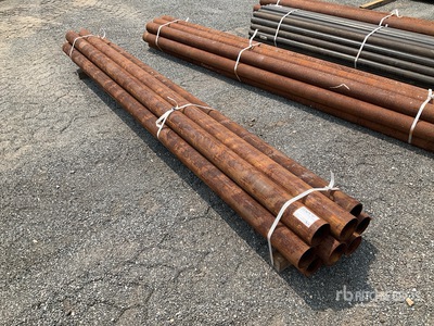 Quantity of (10) 5 in x 3/8 in x 12 ft Wall Pipe Metalli vari
