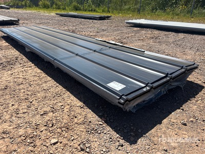 Quantity of (70) 12 ft Black Steel Siding/Roofing Sheets (Unused)