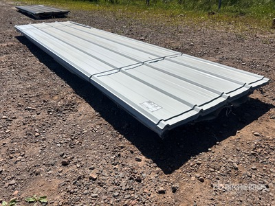 Quantity of (70) 12 ft White Steel Siding/Roofing Sheets