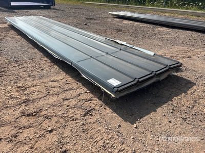 Quantity of (70) 14 ft Black Steel Siding/Roofing Sheets (Unused)
