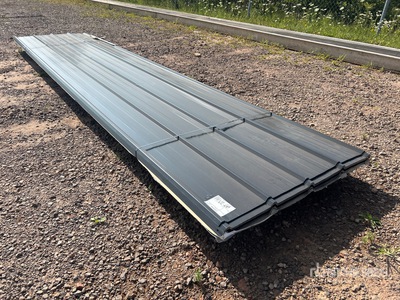 Quantity of (70) 14 ft Black Steel Siding/Roofing Sheets (Unused)