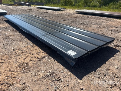 Quantity of (70) 12 ft Black Steel Siding/Roofing Sheets (Unused)