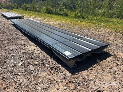 Quantity of (70) 14 ft Black Steel Siding/Roofing Sheets (Unused)