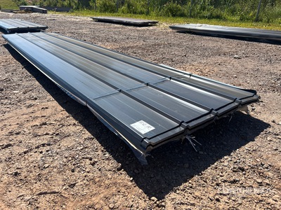 Quantity of (70) 14 ft Black Steel Siding/Roofing Sheets (Unused)