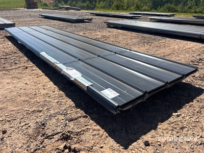 Quantity of (70) 12 ft Black Steel Siding/Roofing Sheets (Unused)