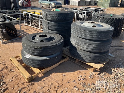 (9) Goodyear 11R22.5 Tires w/Wheels