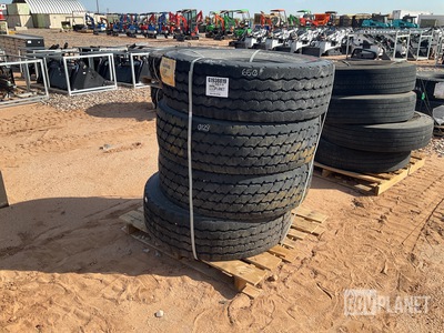 (4) Bridgestone 315/80R22.5 Tires