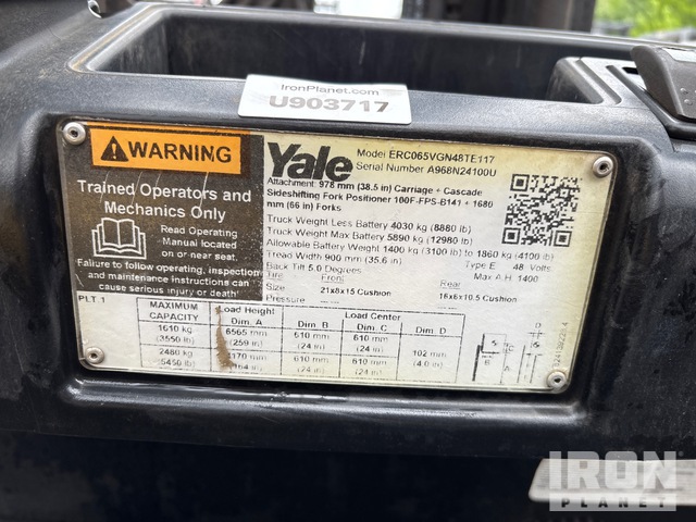 MONTACARGAS ELéCTRICO 2020 YALE ERC065VGN48TE117