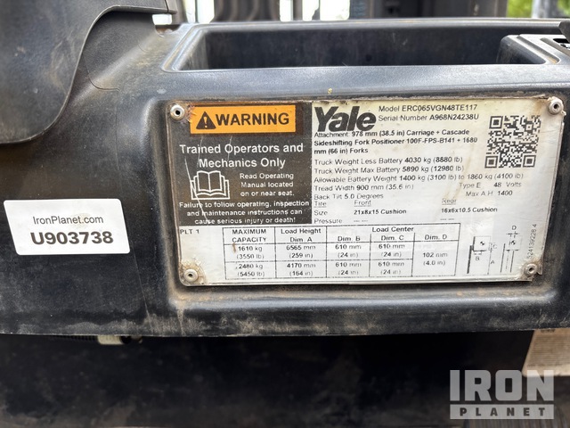 MONTACARGAS ELéCTRICO 2020 YALE ERC065VGN48TE117
