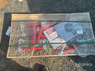 Quantity of (5) 2025 Suihe BC-9200 9200 lb Ratchet Binders & (10) 20 ft Chains (Unused)
