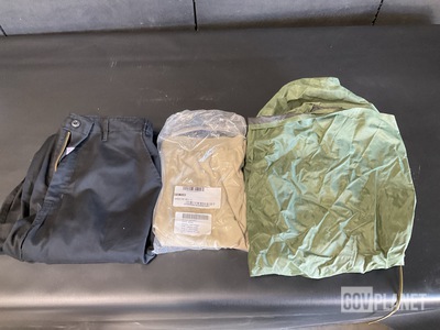 (23) Clothing Bags, (24) Pairs of Food Service Trousers & Assorted Items