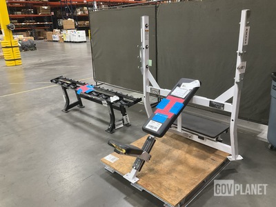 (1) Hammer Strength Incline Bench Press & (1) Hammer Strength Dumbbell Rack