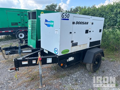 2019 Doosan G50WDO-3A-T4F 38 kW Mobile Generator Set (Inoperable)